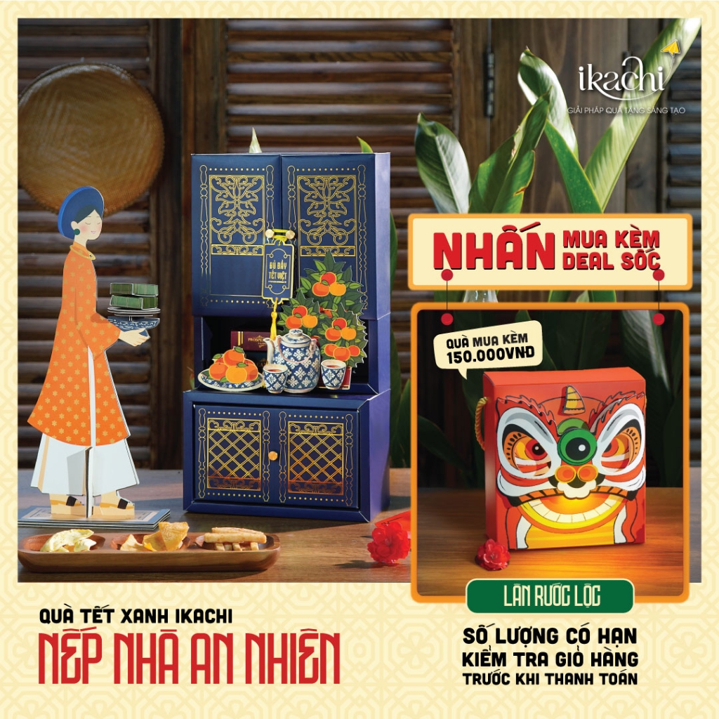 Combo Quà Tết Xanh IKACHI | NẾP NHÀ AN NHIÊN | Quà Tết Ý Nghĩa 2026 | Combo Quà Tặng Tết