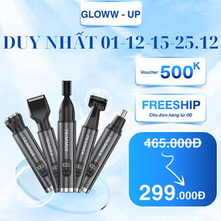  Máy Cạo Lông Cắt Tóc Tỉa Lông Mũi Lông Mày 5 in 1 Đa Năng Cạo Râu Tỉa Lông Bikini Lưỡi Thép Không Gỉ 