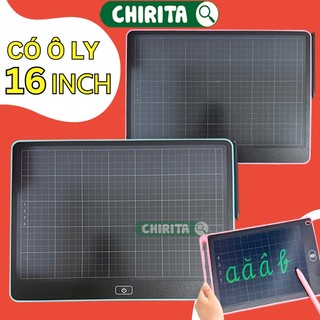 [TẶNG KÈM PIN] Bảng Vẽ LCD Thông Minh Tự Xóa Có Ô Ly Cho Bé - Bảng Viết Điện Tử Tự Xóa Đồ Chơi Cho Bé Chirita