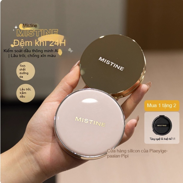 Kem BB Mistine Cushion Che Khuyết Điểm Dưỡng Ẩm Lâu Dài Không Bết Dính Kết Hợp Da Nhờn Khô