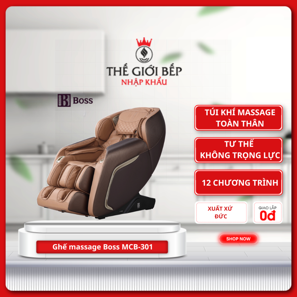 Ghế massage Boss MCB-301 - Massage chuyên nghiệp tại nhà