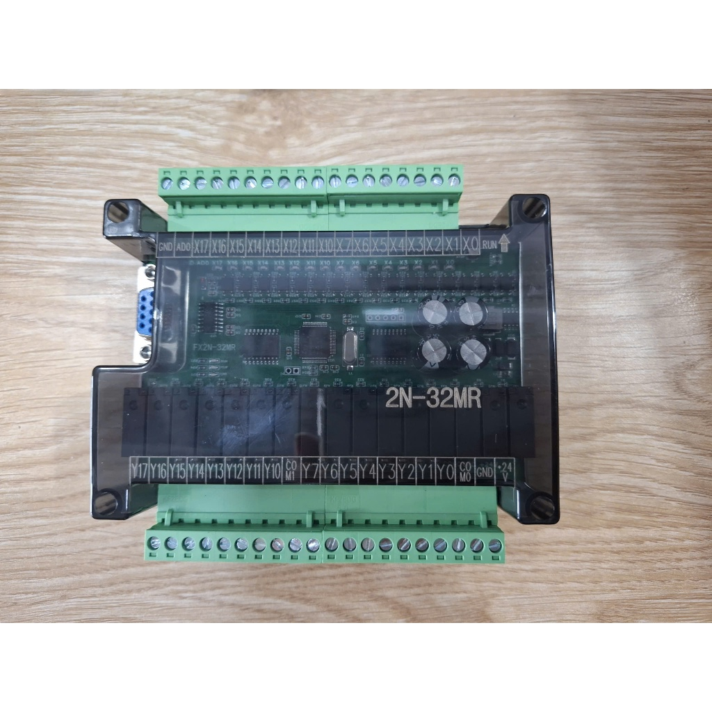 HH Bo mạch lập trình PLC FX2N 10/16/24/32MR/MT 1/2/4AD 1/2DA 2N RS232 RELAY/Transitor điều khiển côn