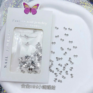 Sét Charm Nơ Kim Loại, charm nơ, sét nơ thừng - mina nail