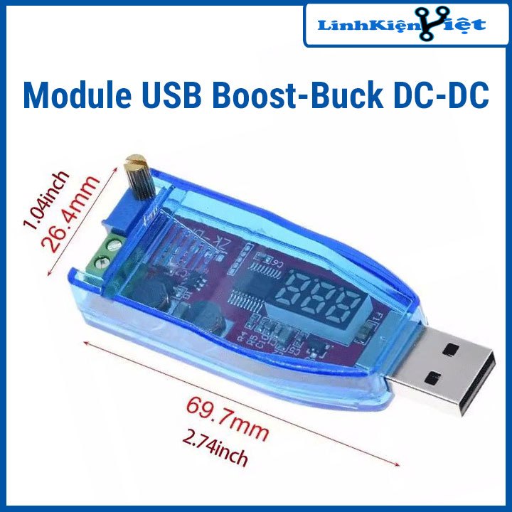 Module USB Boost-Buck DC-DC Vin 5VDC Vout 1-24VDC 3W
