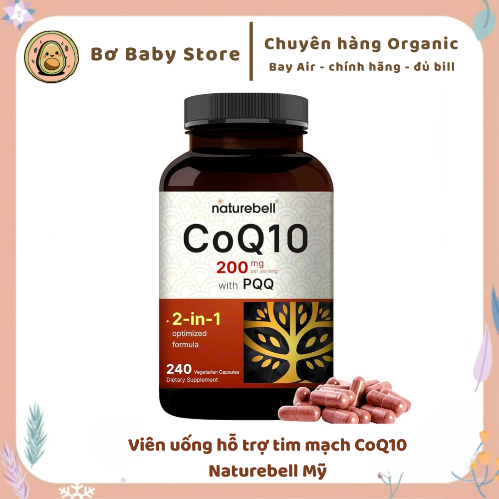 Viên uống CoQ10 200mg Naturebell Mỹ 240 viên (BILL US)