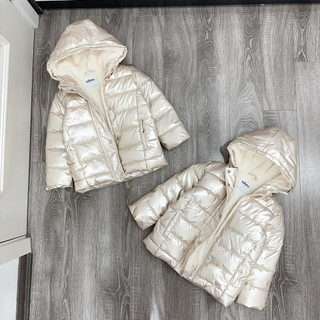  Áo khoác parka lót lông cho bé gái màu begei GEMO xuất dư xịn 