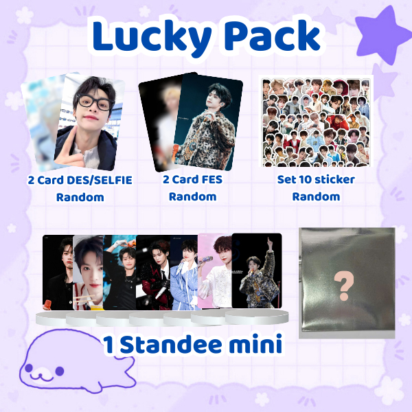 LUCKY PACK ziyu tử du set card ảnh bo góc standee sticker