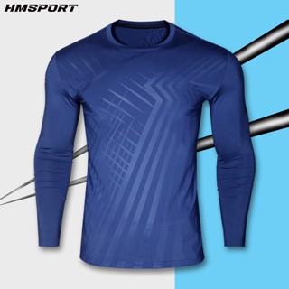 Áo thể thao nam dài tay Hmsport dập vân cao tần, họa tiết chìm chất vải thun lạnh chính phẩm co giãn thoải mái.