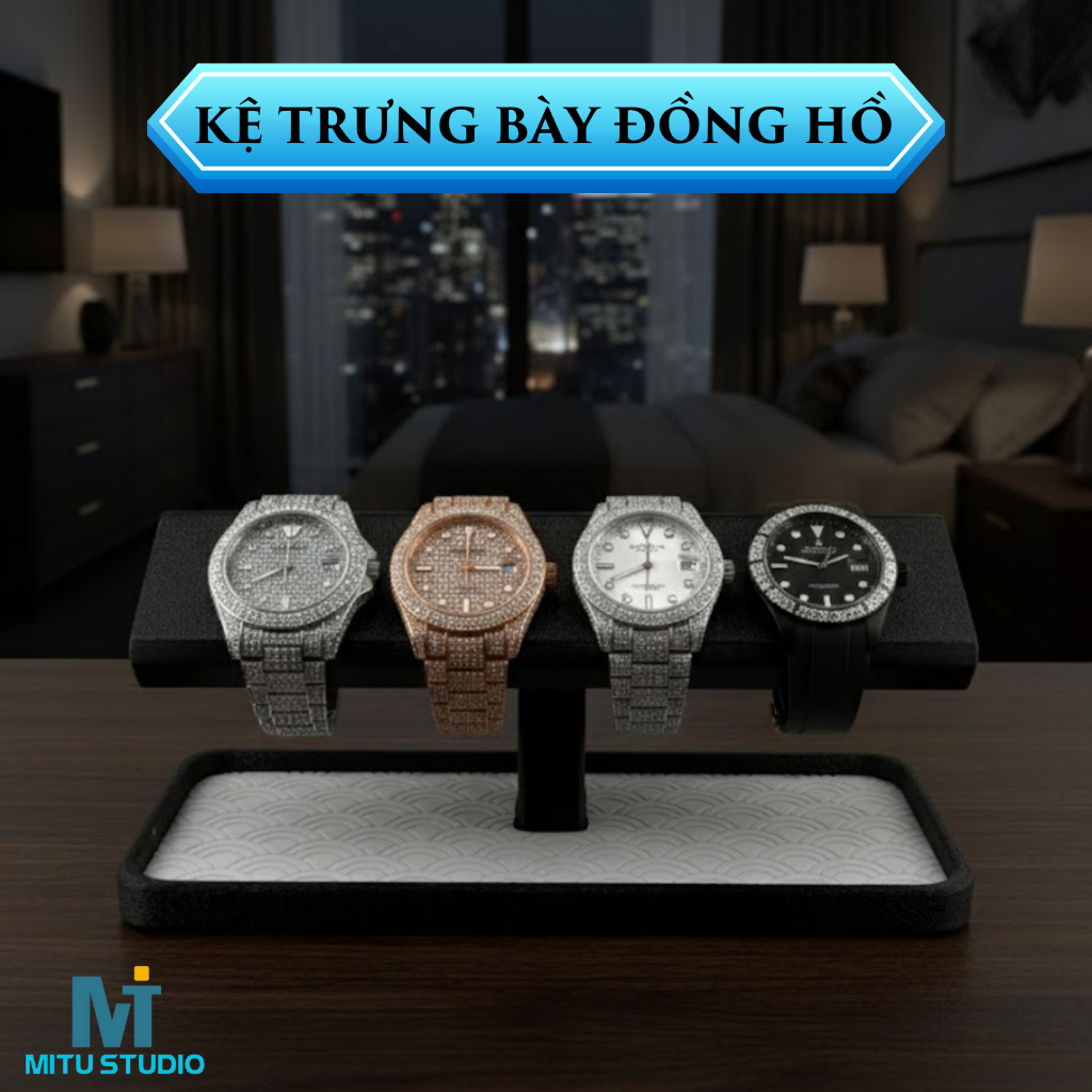 Kệ Trưng Bày Đồng Hồ Cao Cấp – Phù Hợp Store, Studio, Livestream