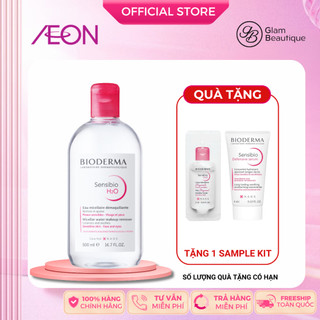  Nước tẩy trang Bioderma dành cho da nhạy cảm 500ml Sensibio H2O Glam Beautique 