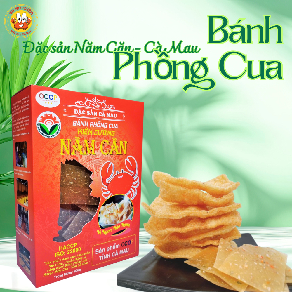 [ Đặc sản Cà Mau ] Bánh Phồng Cua Năm Căn - Sản Phẩm OCOP Tỉnh Cà Mau