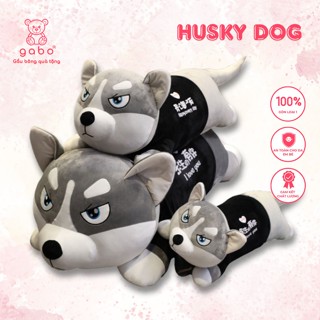  Gấu bông chó Husky Siêu to khổng Lồ Size 1M5 Gối ôm hình thú Gòn 100%. đồ chơi nhồi bông cute cho bé GABO TEDDY BEAR 