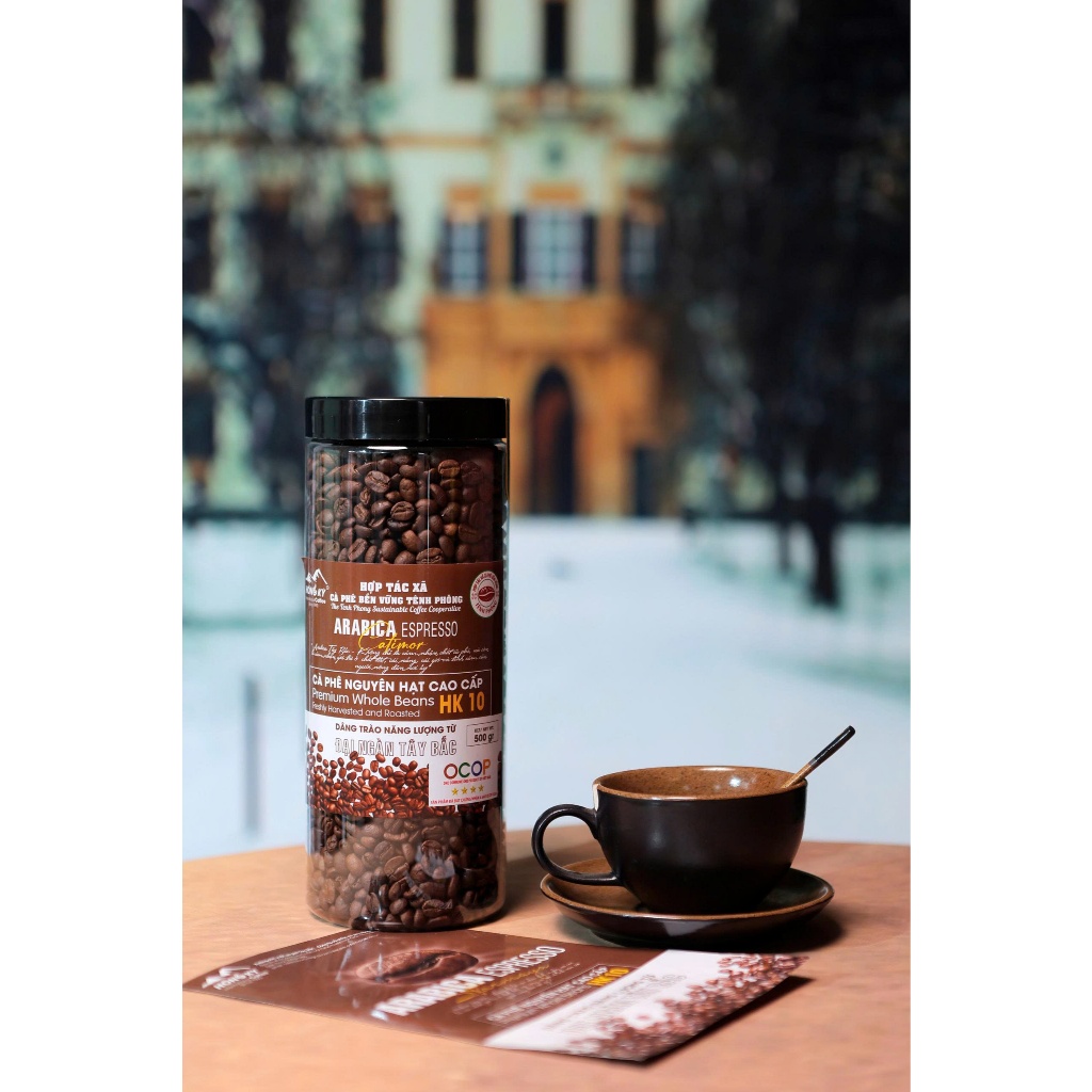 (OCOP 4 SAO) Cà phê nguyên hạt cao cấp pha máy HK10 (100% ARABICA)