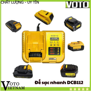 Bộ đế sạc dcb112 dùng cho pin dewalt 12v/10.8v/14.4v/18v/20v