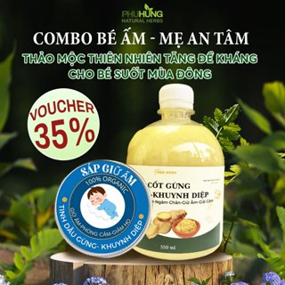  Combo Cốt Gừng Tràm Khuynh Diệp và Sáp Giữ Ấm Cho Bé Phòng Cảm Giảm Ho Tăng Đề Kháng 