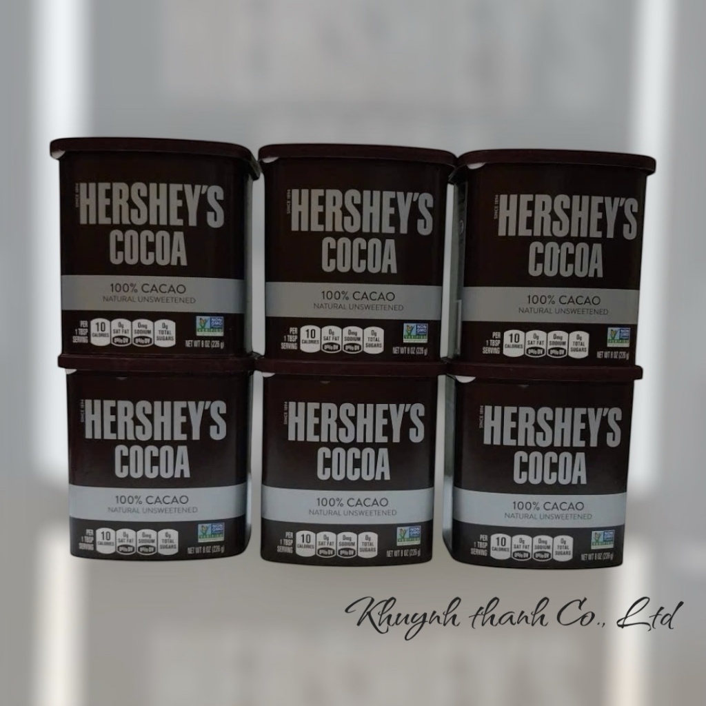 06 Hộp - Bột CACAO Unsweetened Hershey's không đường 226g