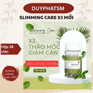  Hàng sẵn mẫu mới nhất. Trà thảo mộc giảm cân Slim care X3 có sẵn hộp 38 viên 