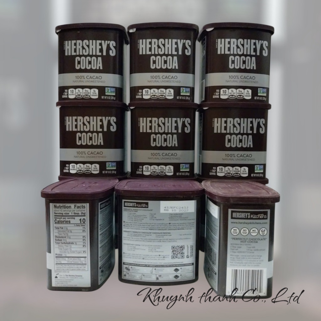 12 Hộp - Bột CACAO Unsweetened Hershey's không đường 226g
