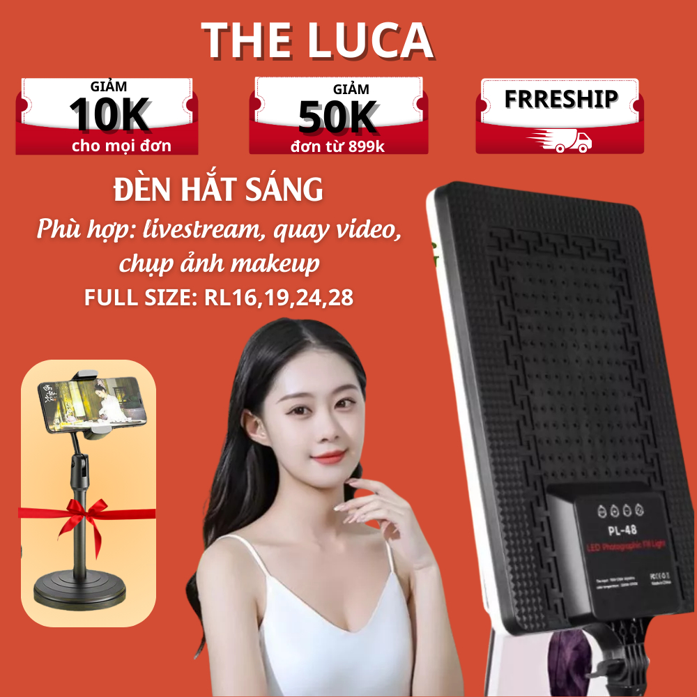 Đèn Led Livestream hình chữ nhật full size - Trợ Sáng Livestream, Quay Video, Chụp Ảnh Studio Chuyên Nghiệp
