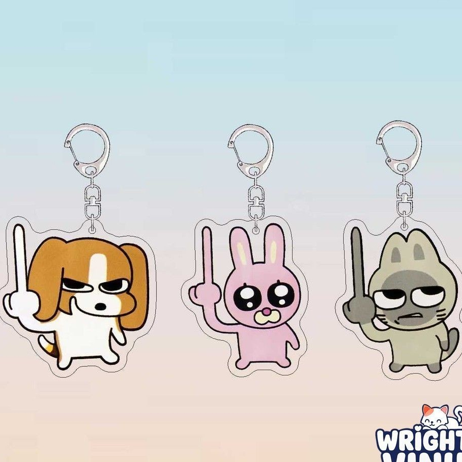 Móc khóa ngón giữa Siam Lipu, quà tặng biểu cảm wrightvinh K76