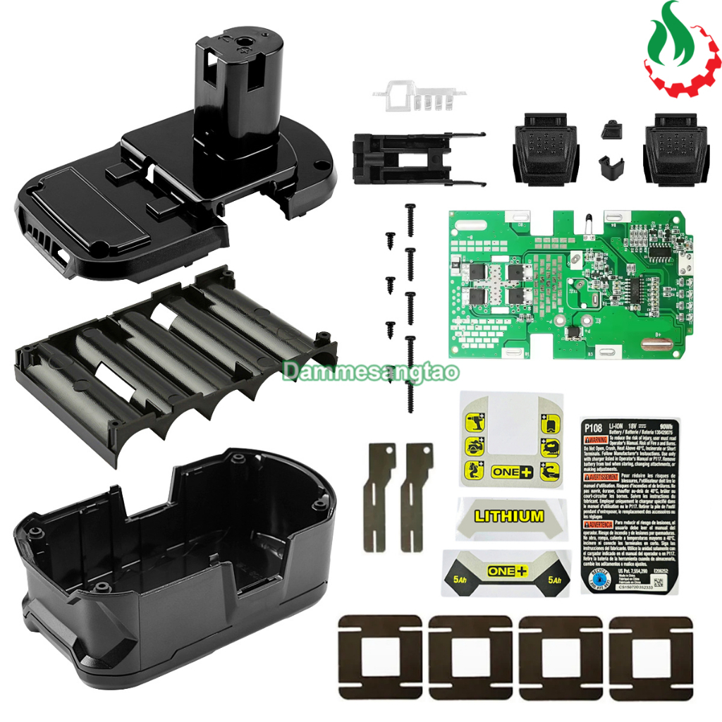 Vỏ pin Ryobi 18V 10cell 18650 Li-ion 3.7V nhận sạc zin