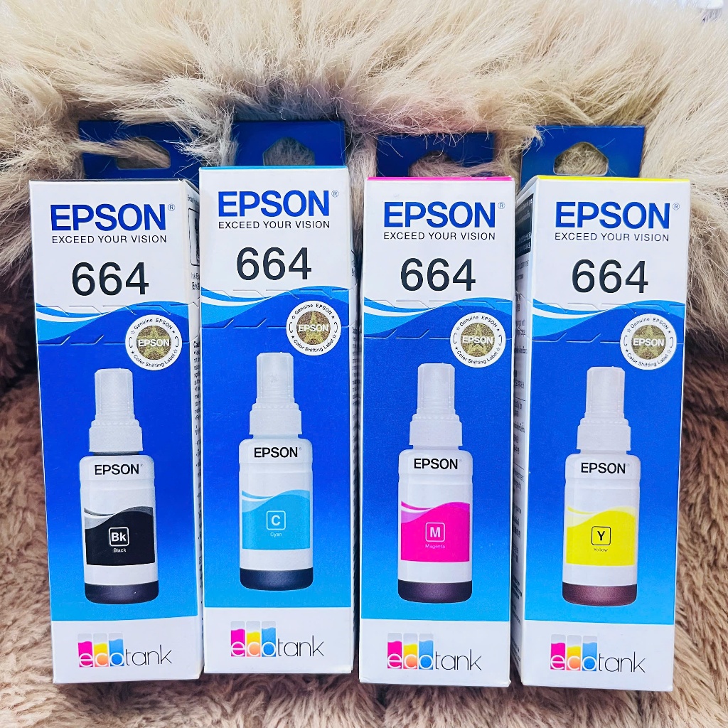 Bộ Mực Máy In Epson T664 Chính Hãng -  Dùng Cho Máy L310/L360/L1300/L120/L121/L1300...