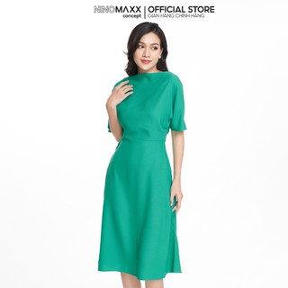  N&M Đầm lụa sen dự tiệc Nữ Premium cổ đổ 2208070