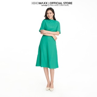  N&M Đầm lụa sen dự tiệc Nữ Premium cổ đổ 2208070