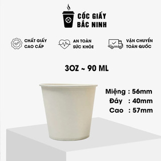1000 cốc giấy sampling 3oz 90ml dùng thử mẫu sản phẩm ly giấy dùng cho bệnh viện nhà xưởng