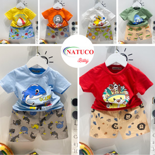 Bộ Quần Áo Bé Trai Minky Mom, Set Bộ Ngắn Tay, Chất Cotton Co Giãn 4 Chiều, Cho Bé 0-8 Tuổi TN-IN123