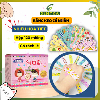  Băng keo cá nhân hộp 120 miếng cute dễ dương nhiều họa tiết chống thấm nước tiện dụng cho mọi loại da 