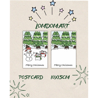 Postcard Merry Christmas lomdom tuyết🎄