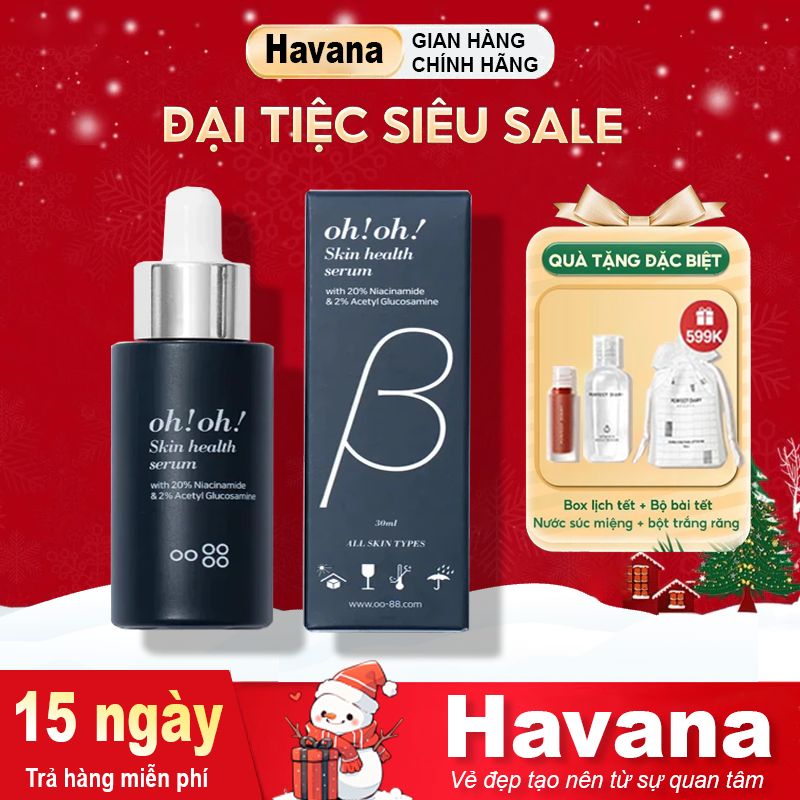 Serum Oh!Oh! Tinh Chất Dưỡng Sáng Da 20% Niacinamide & 2% Acetyl Glucosamine