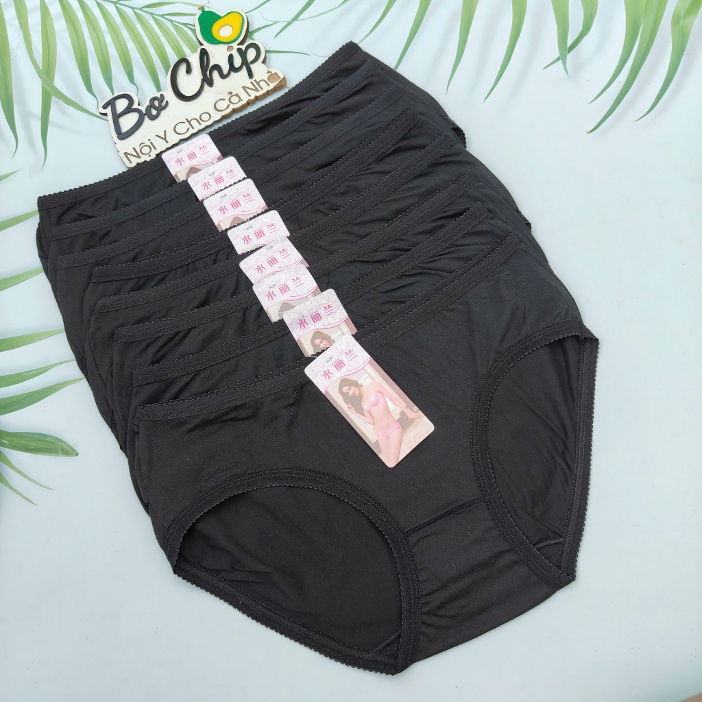 [Combo 5-10] Quần Lót Nữ Bigsize Màu Đen Size 35-65 ký Chất Vải Mềm Mại Co Giãn Tốt  88651 - Đồ Lót 