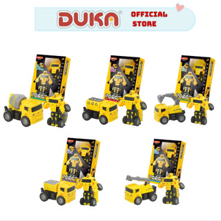  Đồ Chơi Duka: Đồ Chơi Robot Biến Hình - Xe Trộn Bê Tông  Xe Ben  Xe Bồn  Xe Xúc   Xe Cẩu 