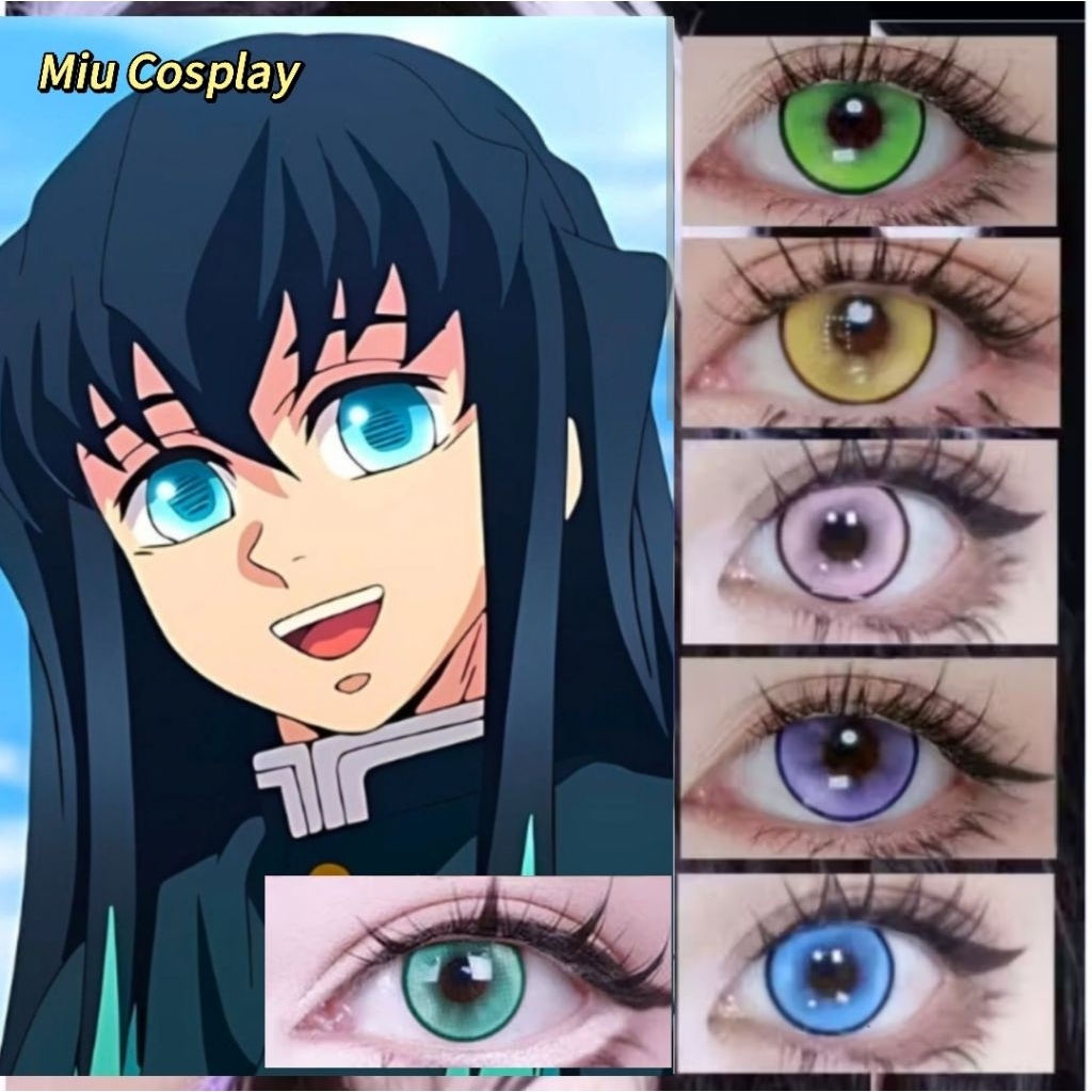 Mới [Sẵn] Lens cosplay Muichirou/Himmel/Rikka mã Softlens học sinh Halloween [Miu Cosplay .]