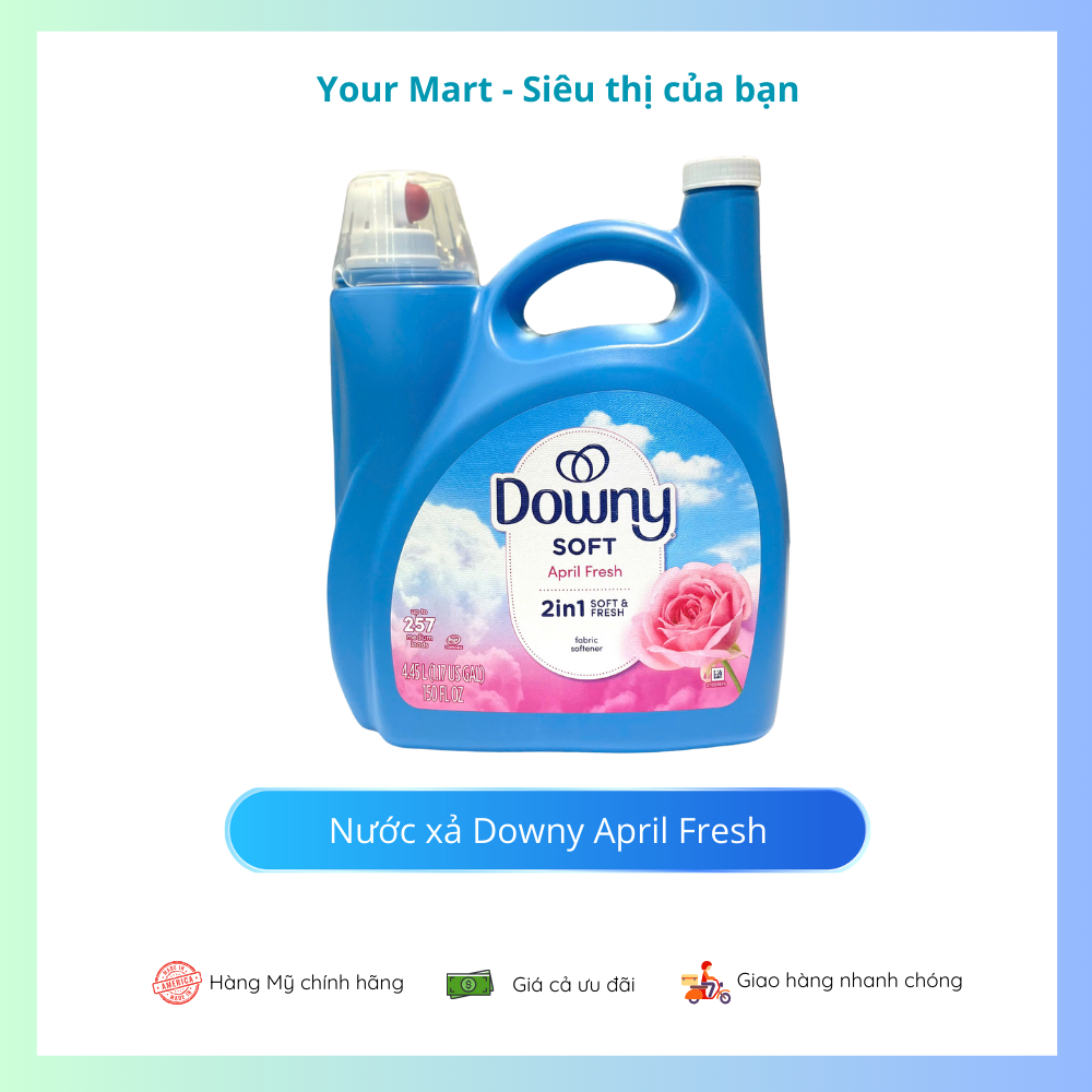 Nước Xả Downy Soft April Fresh 2in1 Fabric Softener 4.45L