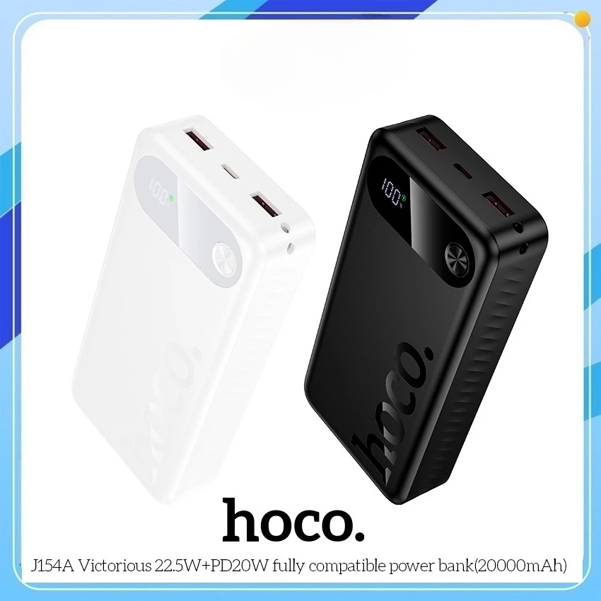 [Top Value] Cục tích điện Hoco J154A 20000mAh TypeC PD 20W & 2 USB QC 3.0 22.5W Màn hình LED