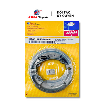 Phanh cơ (bố thắng) ASPIRA cho xe Honda Air Blade 110/125, Vario 110/125, Lead, SH Mode mã H2-4313A-KVB-1700