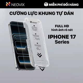  【LS Kính Cường Lực  Khung Tự Dán iPhone 14 Pro-17 ProMax Chống Nhìn Trộm-Trong Suốt NEOVIX Viền Mỏng 