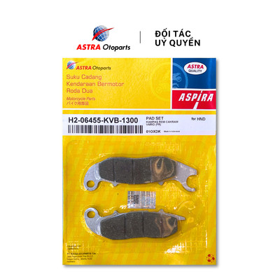 Má phanh dầu (bố thắng đĩa) ASPIRA cho xe Honda Air Blade 110, Wave RS mã H2-06455-KVB-1300