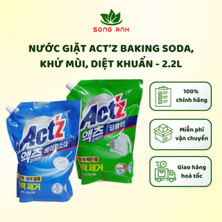  Nước giặt Hàn Quốc cao cấp Act'z baking soda 2.2L khử mùi diệt khuẩn ít bọt sạch sâu 