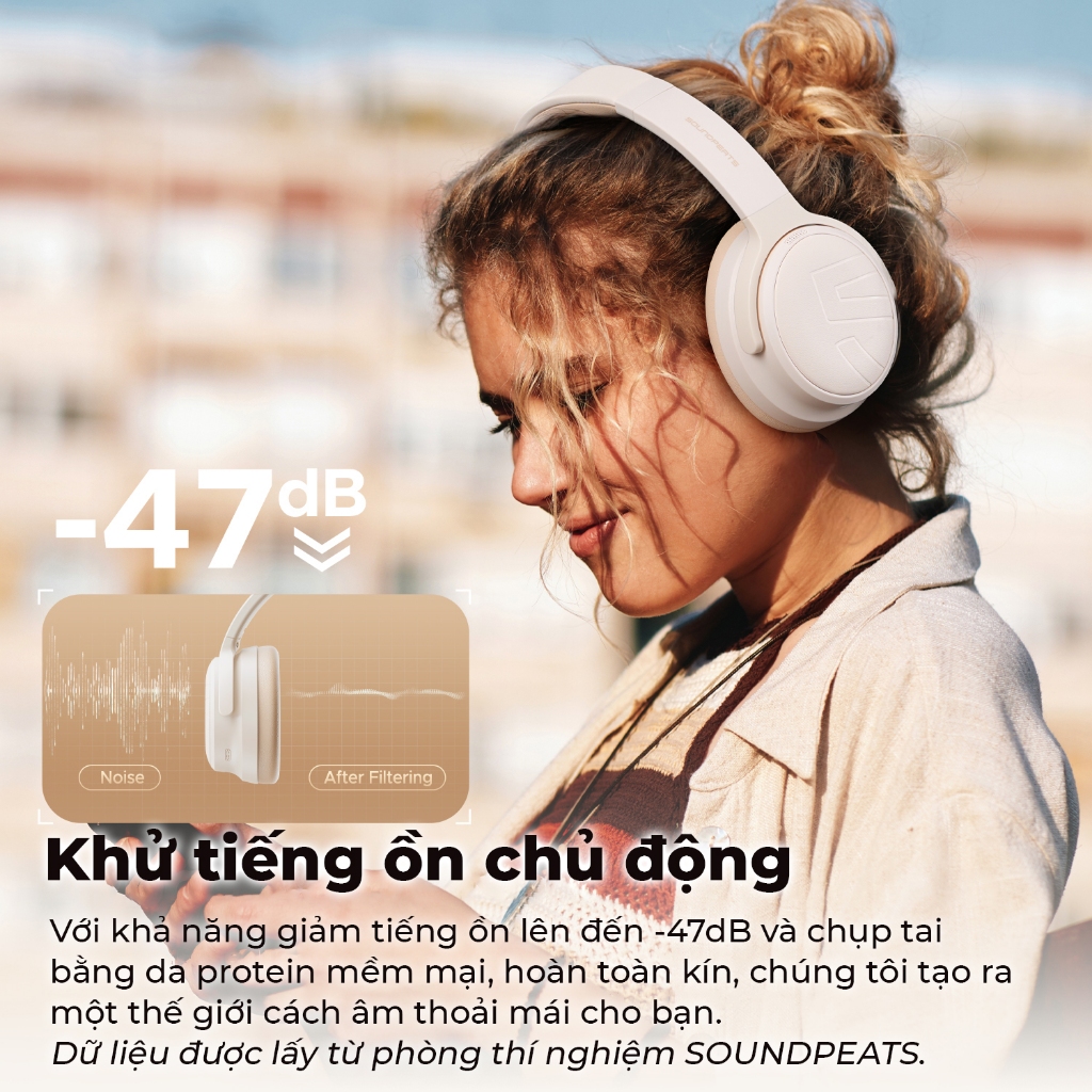 Tai nghe chụp tai SoundPEATS Space Pro, Pin 151 Giờ, Hybrid ANC, Hi-Res Audio LDAC, Bluetooth 5.4 | BigBuy360 - bigbuy360.vn