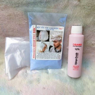 Combo 100gr bột tẩy tóc+oxy+bao tay