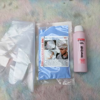 Combo 100gr bột tẩy tóc+oxy+bao tay
