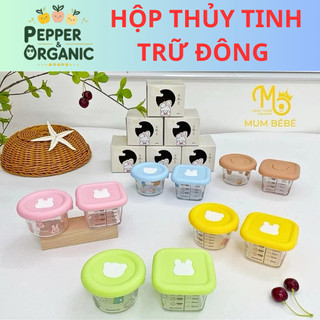  Hộp Thủy Tinh Trữ Đông MumBebe 160ML Hủ Thuỷ Tinh Chia Vạch 
