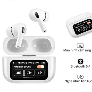  Tai Nghe không dây A9 Pro Bluetooth Anc Enc Tai Nghe Bass Cực Mạnh Chống Ồn Hifi Stereo Có Màn Hình 