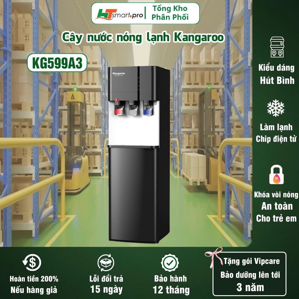 Cây Nước Nóng Lạnh Kangaroo KG599A3 - Cây Hút Bình- Bảo hành chính hãng - HTSMART.PRO