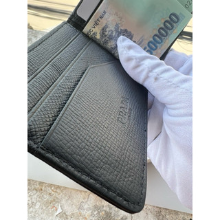 Ví P-RA-DA 6 CC Men's Leather Wallet With Money Clip