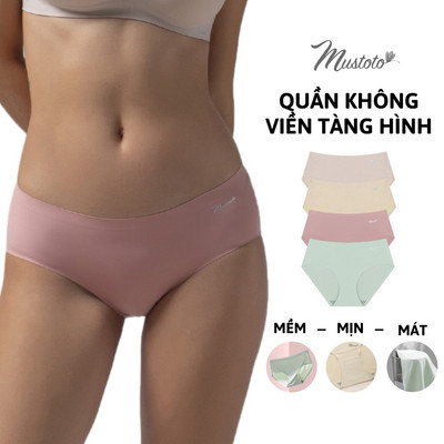 MUSTOTO Quần Lót Nữ Lưng Vừa Tàng Hình Không Đường May Mềm Mịn Thoải Mái (MQ62)